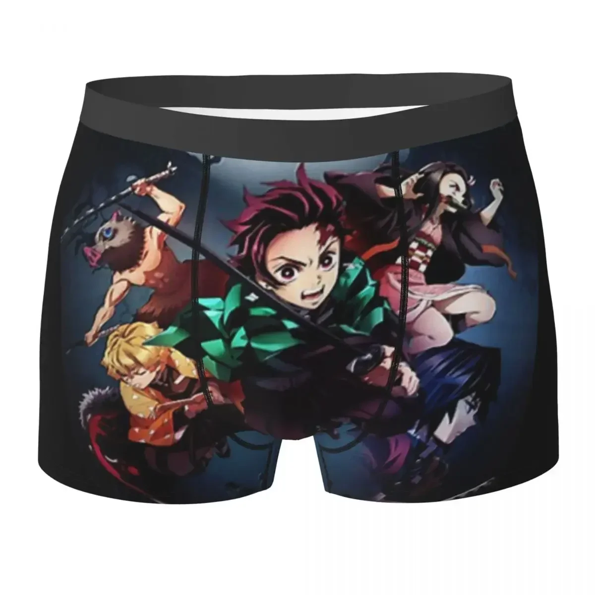 Boxer Underpants Shorts Anime Demon Slayer Kamado Tanjirou Panties Men Ventilate Underwear for Homme Man Boyfriend Gift