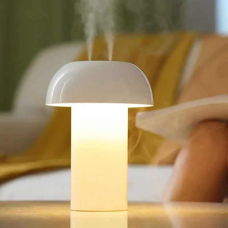 

Mushroom Table Lamp Humidifier Charging Dimming Night Light Aromatherapy Machine Room Sprayer Atmosphere Light Bedside Lamp