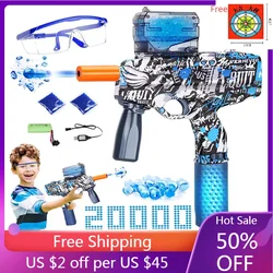 Bola de Gel eléctrica M416 para niños, pistola de salpicaduras MP9, automática, juguetes de Navidad y regalos para actividades al aire libre, juego de disparos