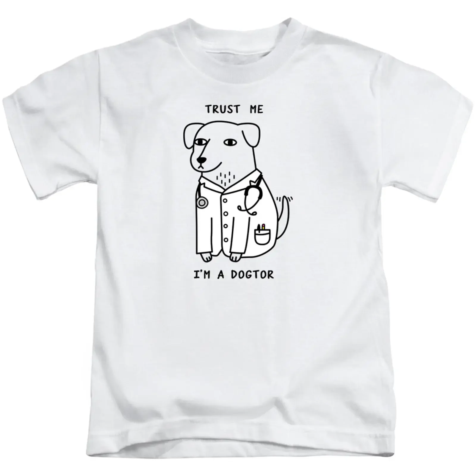 T Shirt Trust Me I'm A Dogtor Erwachsene lustig Hund Welpe Arzt Top vintage Washed Stretched designer clothes homme Breathable