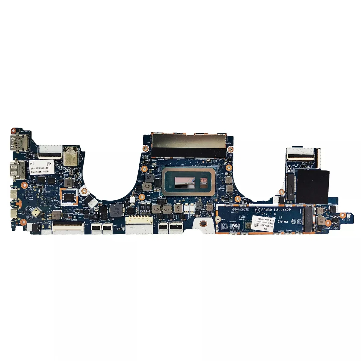 

M16069-001 для ноутбука HP Elitebook X360 1030 G7, материнская плата LA-J442P i7-10710U, 100% полностью протестирована