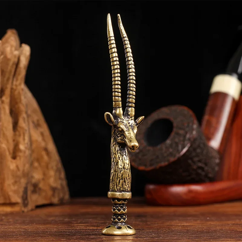 

Carving Deer Tobacco Smoking Pipe Presser Pipe Pressing Rod Grinding Crusher Cigarette Press Cigarette Tobacco Pipes Accessories