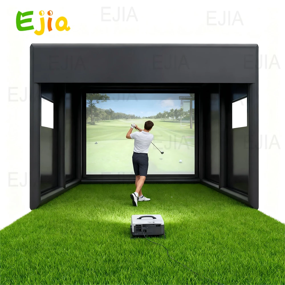 

USA Warehouse Portable Inflatable Golf Simulator 13FT Indoor/Outdoor Golf Practice Swing, Projector Shooting Tent For All Skill