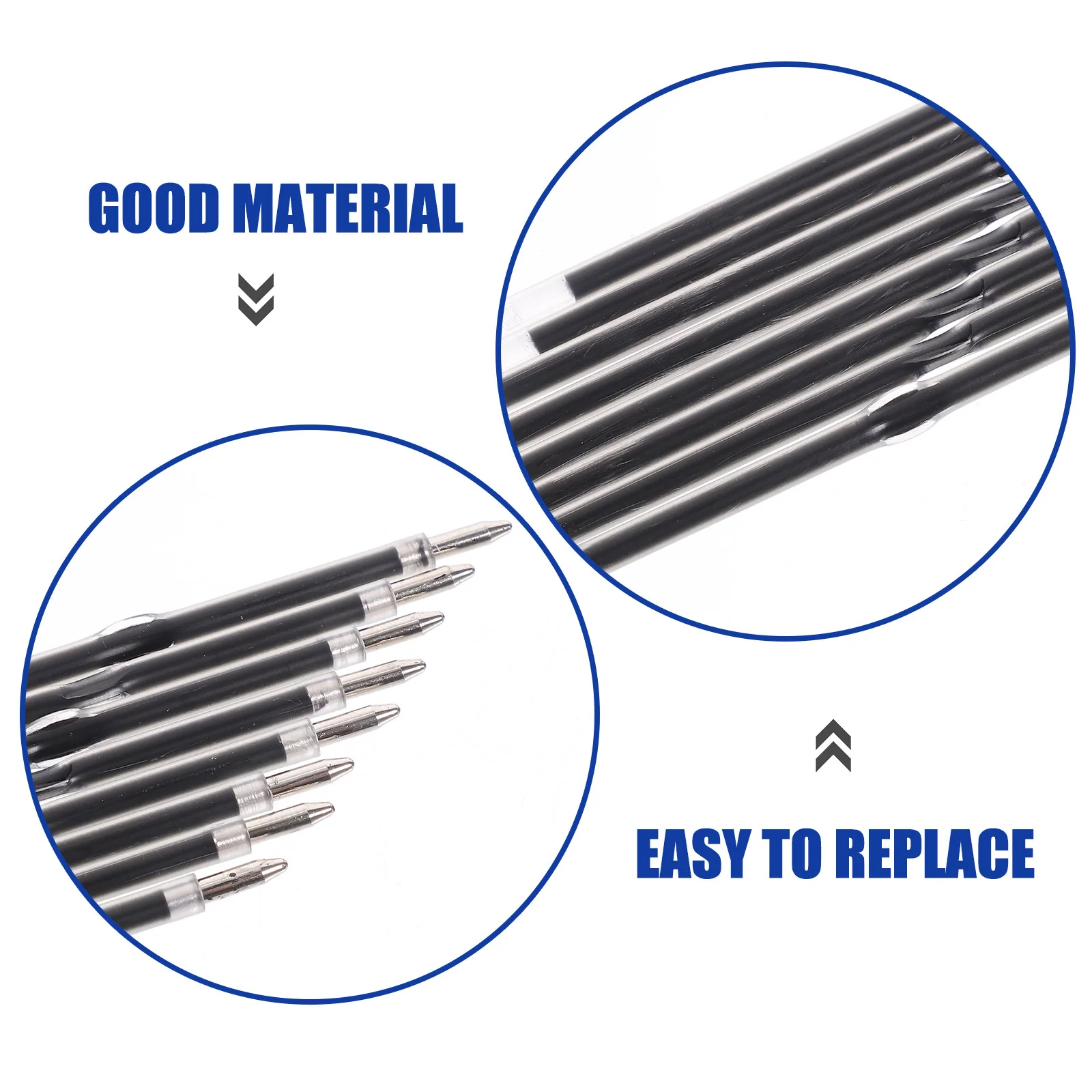 

Abaodam 100 шт. гелевые ручки с тонкими точками, шариковая ручка, канцелярские принадлежности, многоразовые практичные канцелярские товары, декоративные наполнители нажимного типа