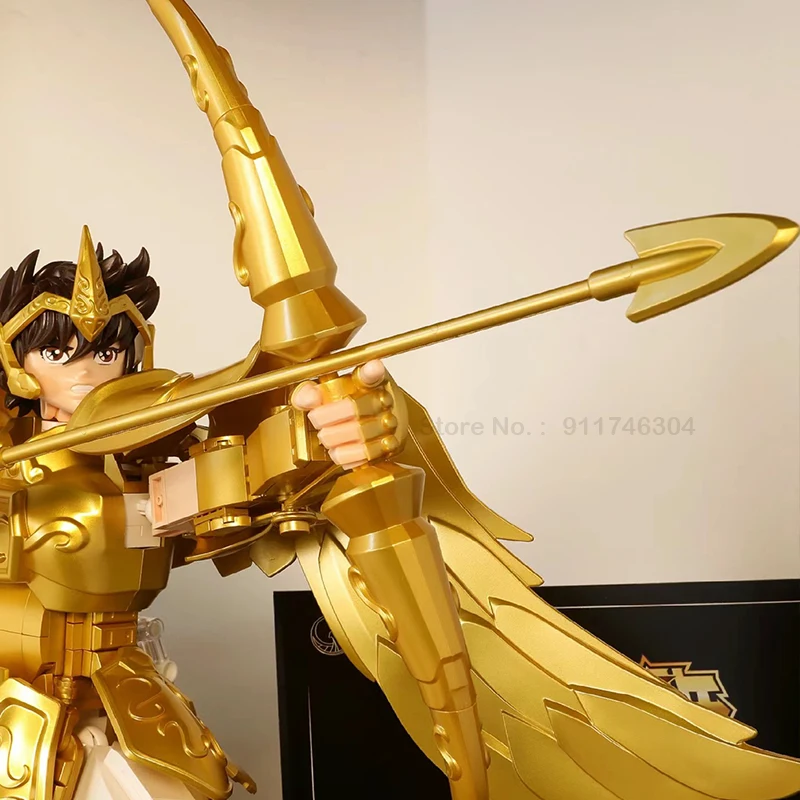 Classic Japan Anime Gold Saint Seiyas Building Brick Sagittarius Cloth Block Action Figures Assemble Model Toys Collection