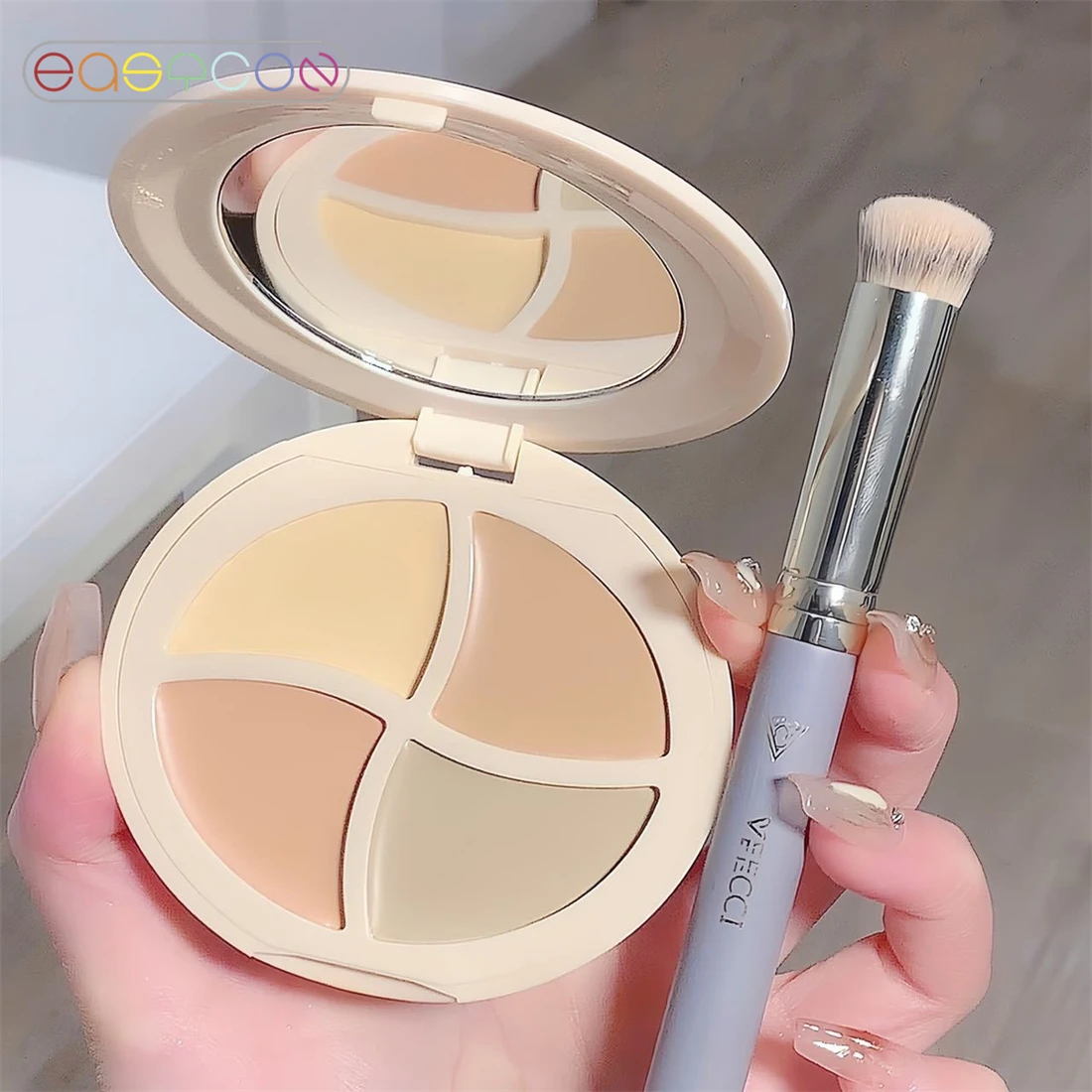 4 Colors Makeup Concealer Palette Waterproof Moisturizing Face Contour Bronzer Make Up Face Foundation Cream Concealer