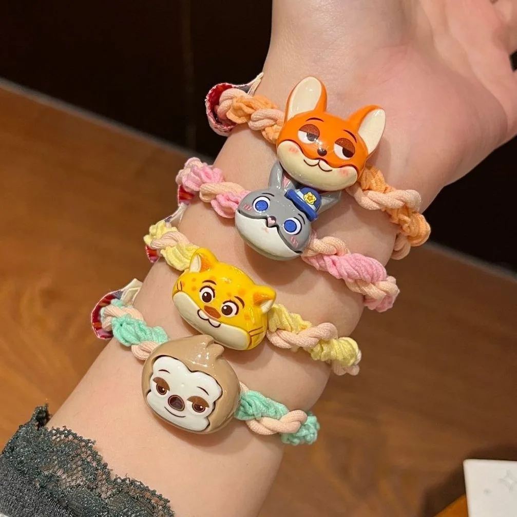 10/50 قطعة جديد ل Zootopia2 عقال مرونة عالية ، الكرتون لطيف ودائم شريط مطاطي للفتيات مجموعة إكسسوارات الشعر الهدايا