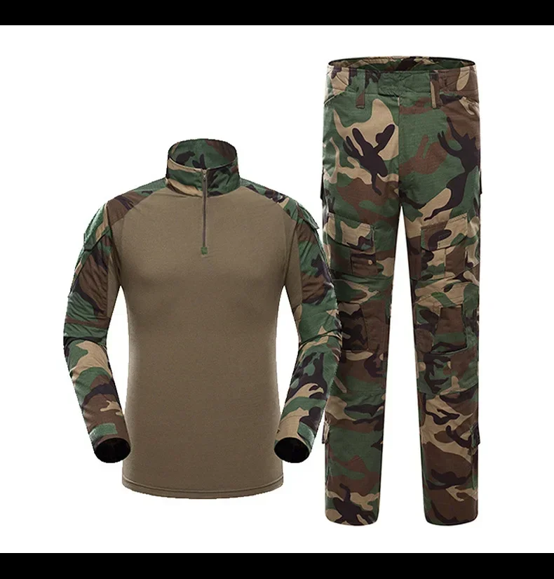 Taktische Uniform Militär Outdoor Camouflage Anzug Kampf Shirts Hosen Männer Angeln Training Airsoft Paintball Jagd Kleidung Sets – Detail 16