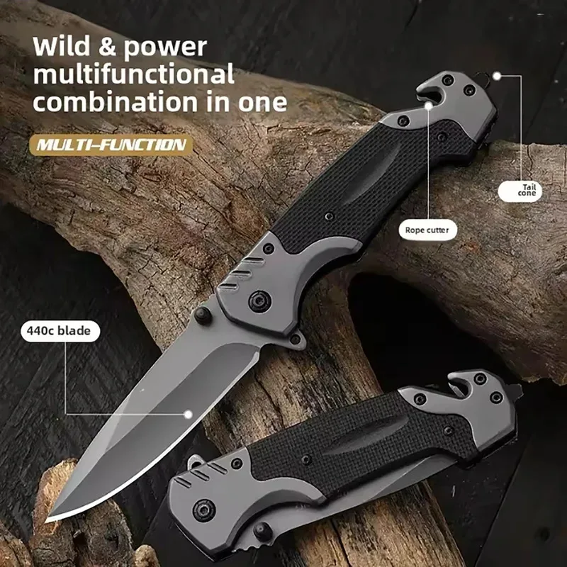 New multi-functional folding knife for home use, outdoor camping survival knife, multi-tool EDC pocket knife view 3