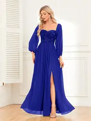 Ball Gown With Rhinestones And Transparencies Beautiful Guest Dress Royal Blue Bridesmaid Wedding Dress