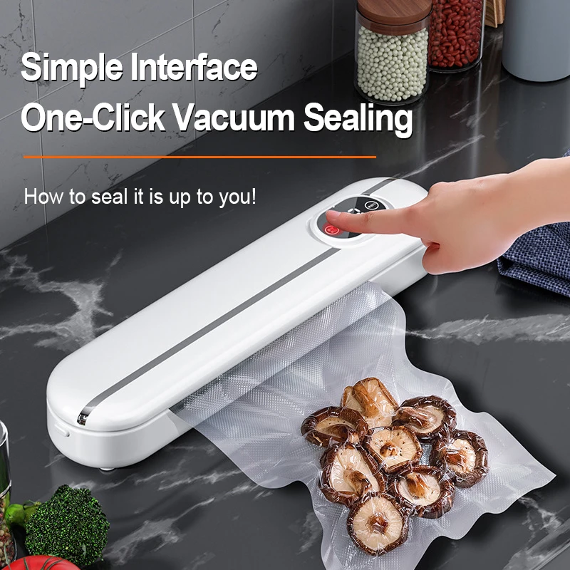 Food Vacuum Sealing Machine Packaging Machine 220v Mini Fully Automatic Household Food Preservation Machine with 100 Vacuum Bags