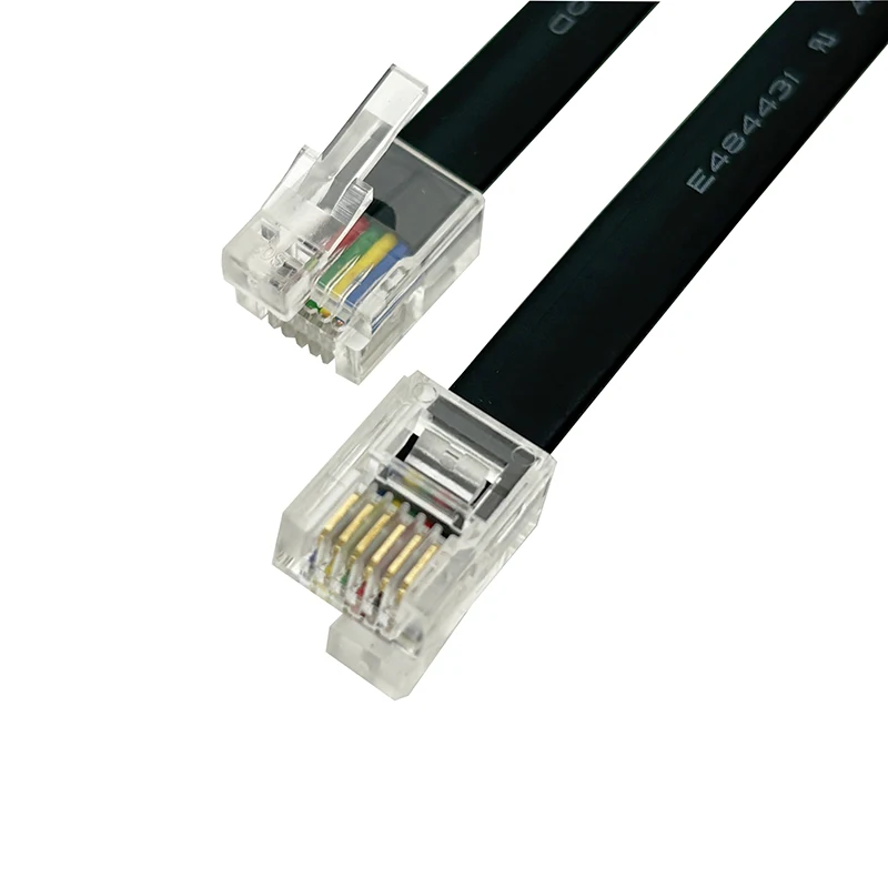 6-core right-angled right-slanted crystal connector LEGO motor accessory LEGO NXT EV3 sensor data cable connection line