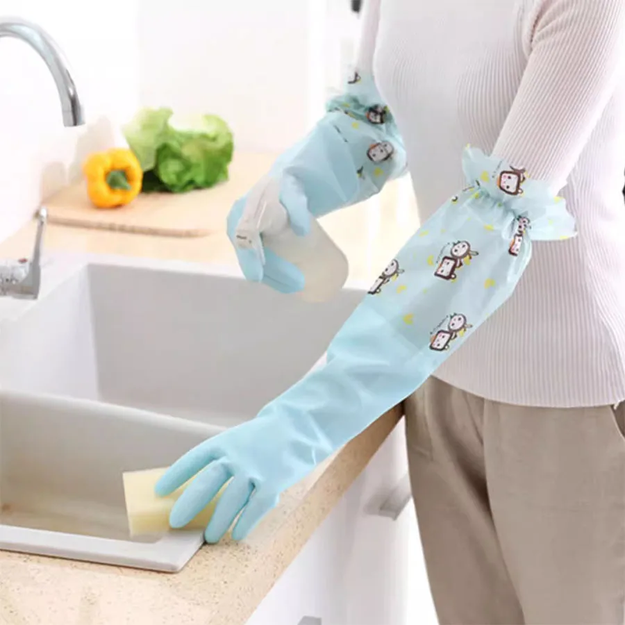 rubber gloves kitchen Rubber Latex Gloves dish washing gloves Work Safety Gloves Woman Waterproof Dishwashing cleaning gloves