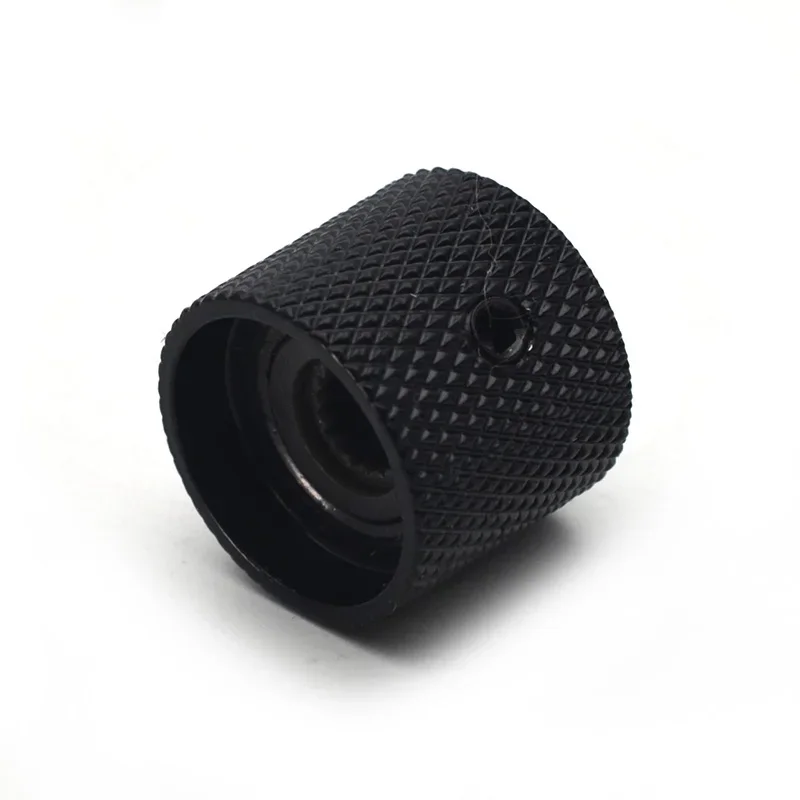 10Pcs Metal Dome Tone Tunning Knob with Hexagon Screws Lock Volume Control Buttons for Electric Guitar Bass Black/Chrome