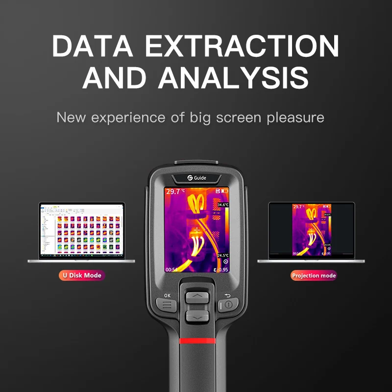 Thermische Beeldvorming Camera Guide PC210 Digitale Thermometer Nachtzicht Infrarood Thermometer Handheld High Definition Thermische Camera