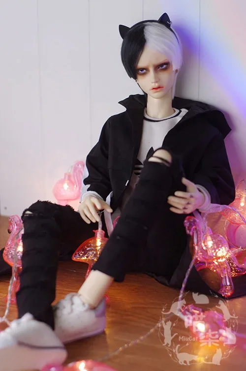 Manteau Long ample et décontracté de sport noir personnalisé, pour Bjd 1/3 1/4 SD17 oncle ID75, vêtements de poupée CMB99