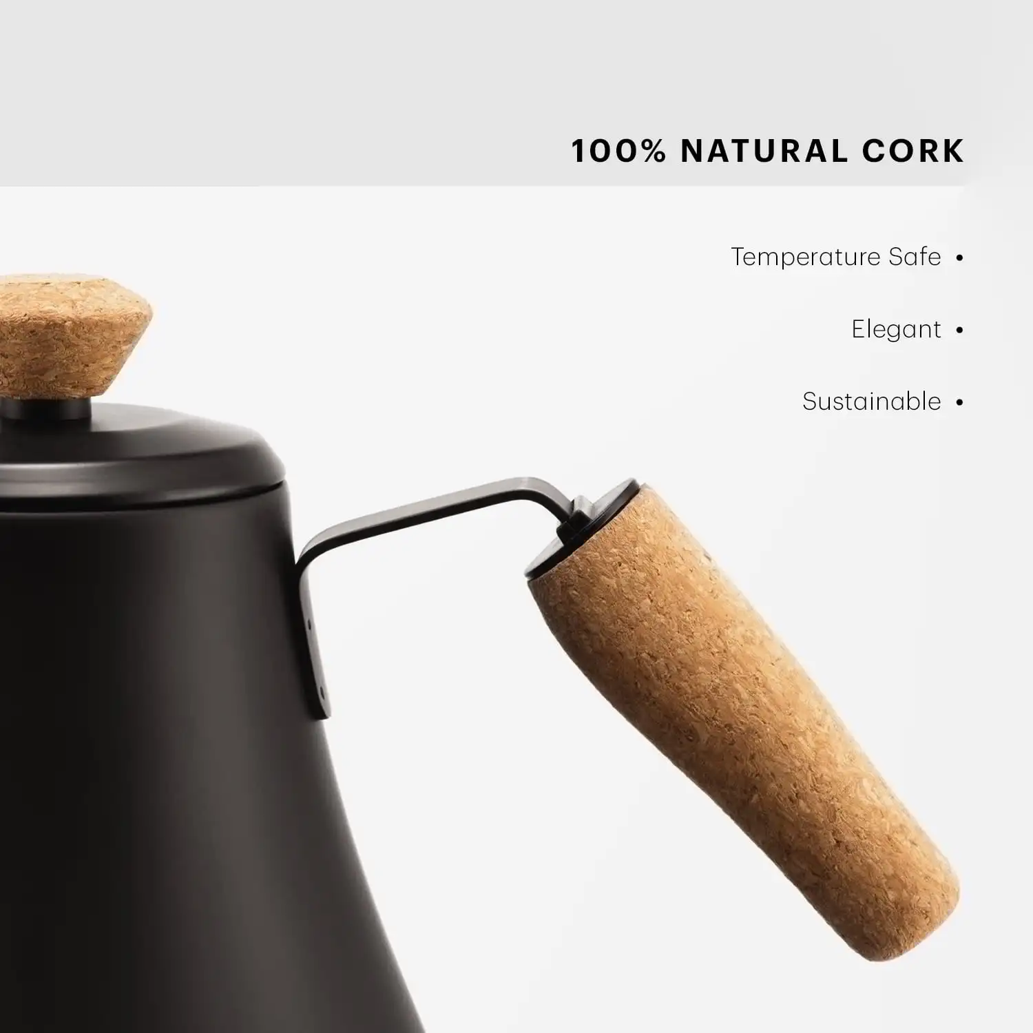 8-Cup Electric Gooseneck Kettle, Black with Automatic Shut-off