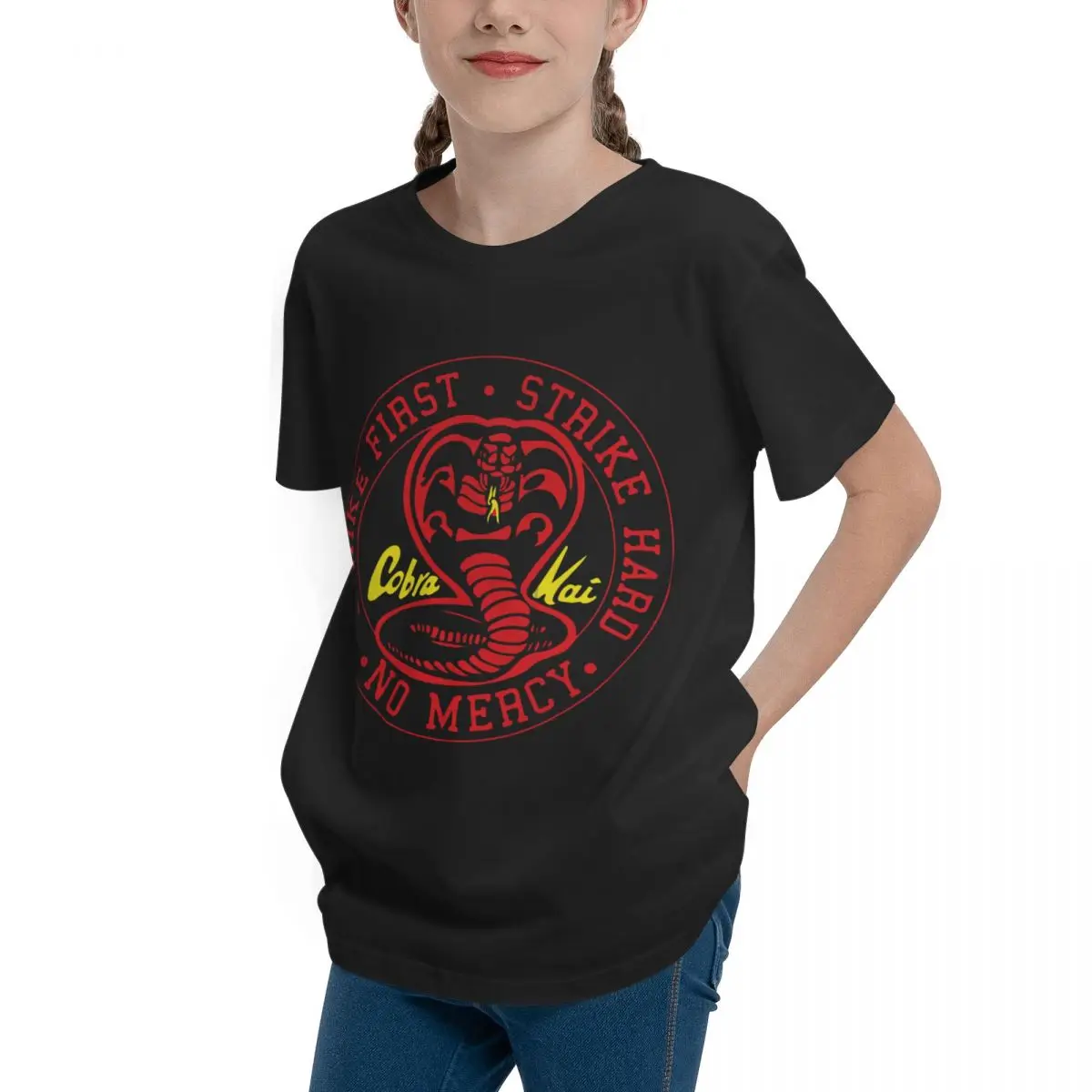 Fresh Cobra Kai Classic Red Essential Adolescents Basic Short Sleeve T-Shirt Top tee Cute Top quality Leisure Funny Novelty