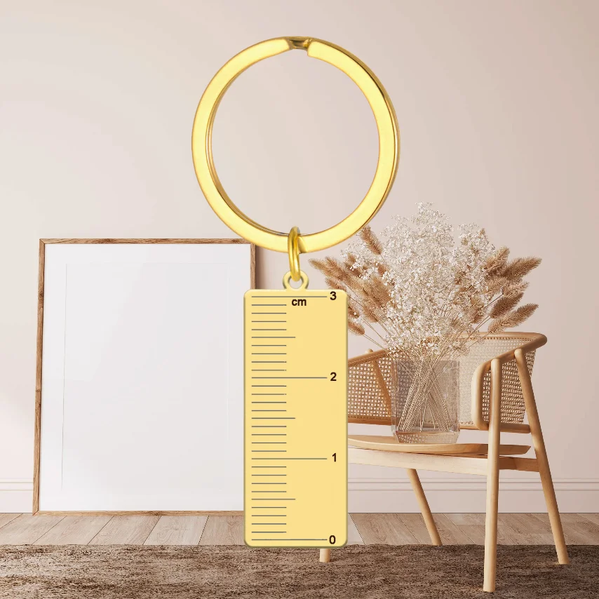 

Creative And Fun Mini Ruler Keychain With 3cm Accurate Scale Suitable Manual DIY Measurement Student Stationery Gifts Souvenirs