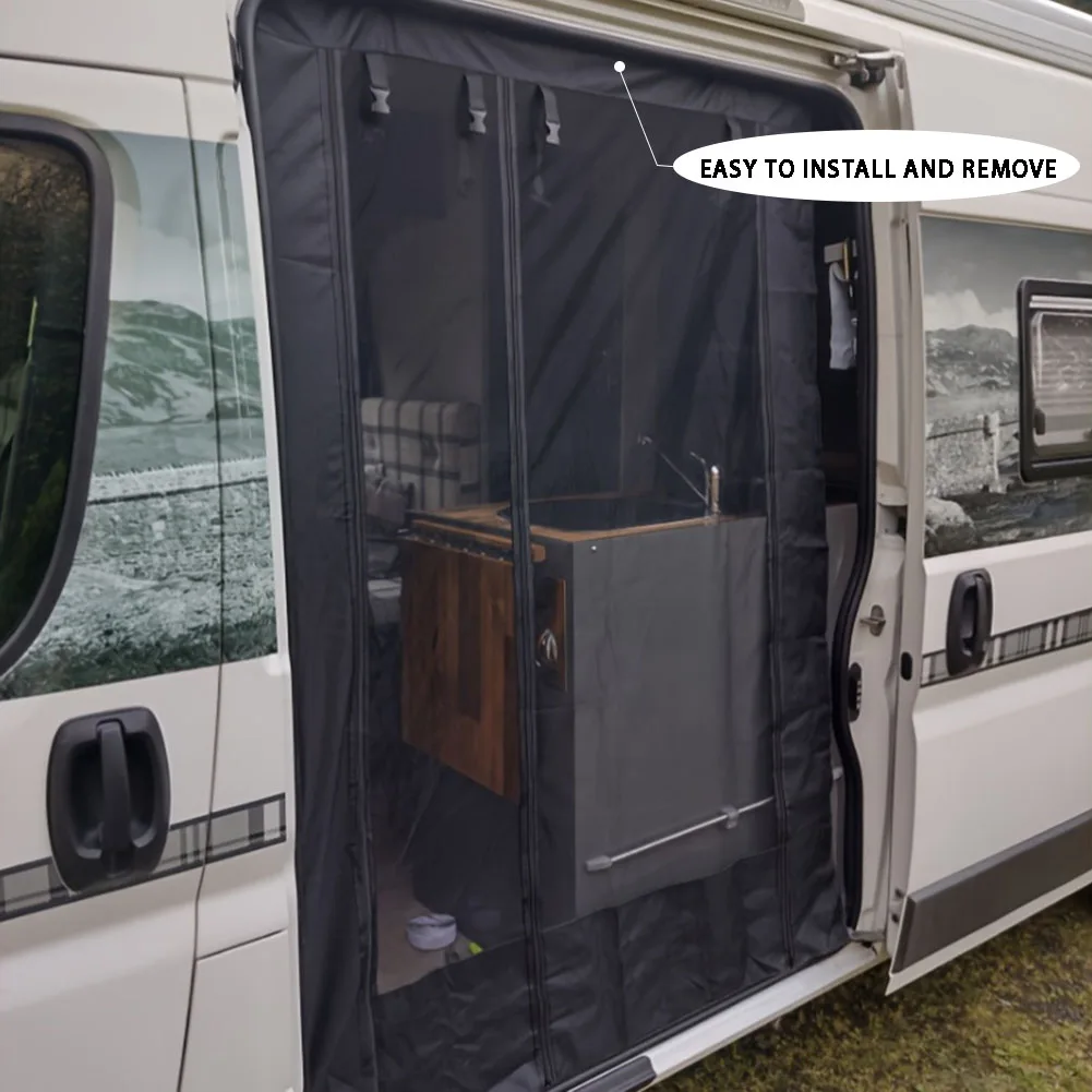 

Magnetic Caravan Fly Screen with Zipper Insect Mosquito Curtain Breathable RV Mosquito-proof Door Curtain for Motorhome