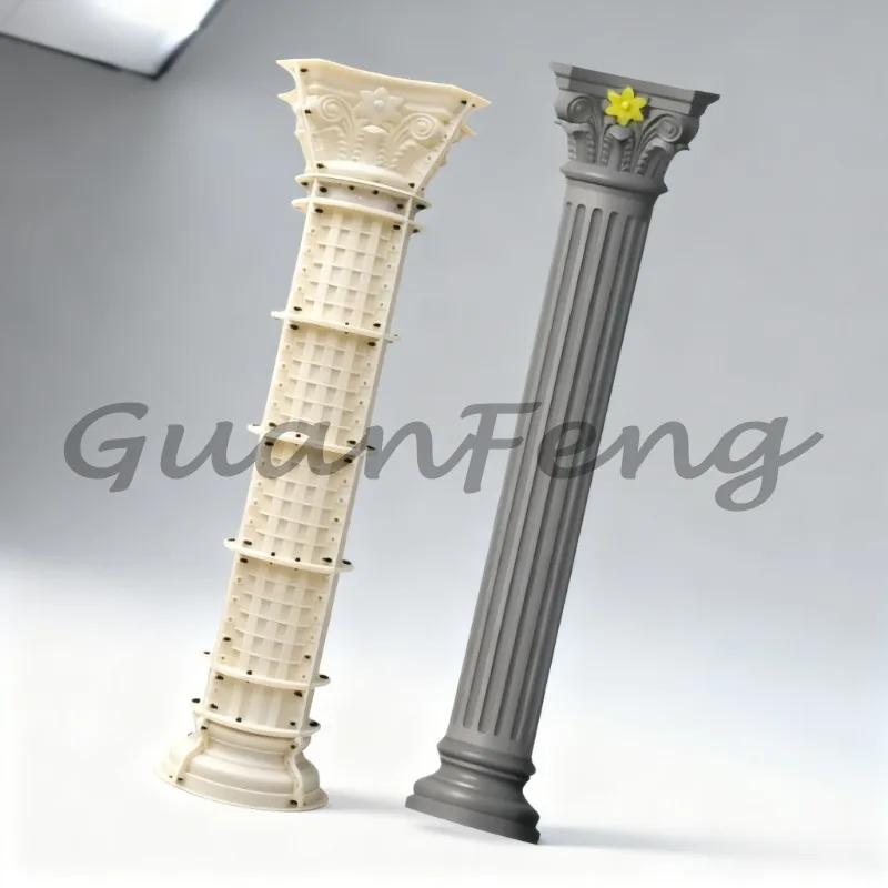 ABS Plastic Roman Column Mould Concrete Casting Mold Outdoor Building Decoration Column Form