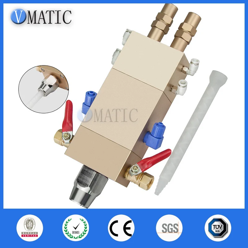 Free Shipping Dual Liquid Dispensing Valve Double Acting Suck Back Style Big Flow AB Two Component Glue Dispensing Valve