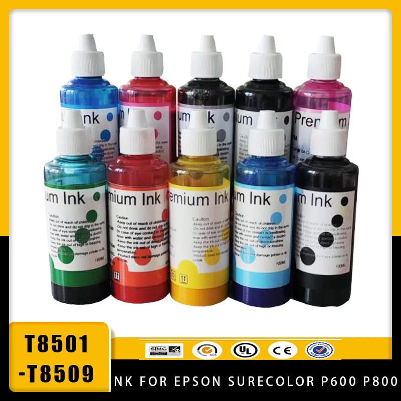 

Vilaxh 100 мл T8501-T8509 универсальные пигментные чернила для Epson SureColor P600 P800 Stylus Pro 3800 3880