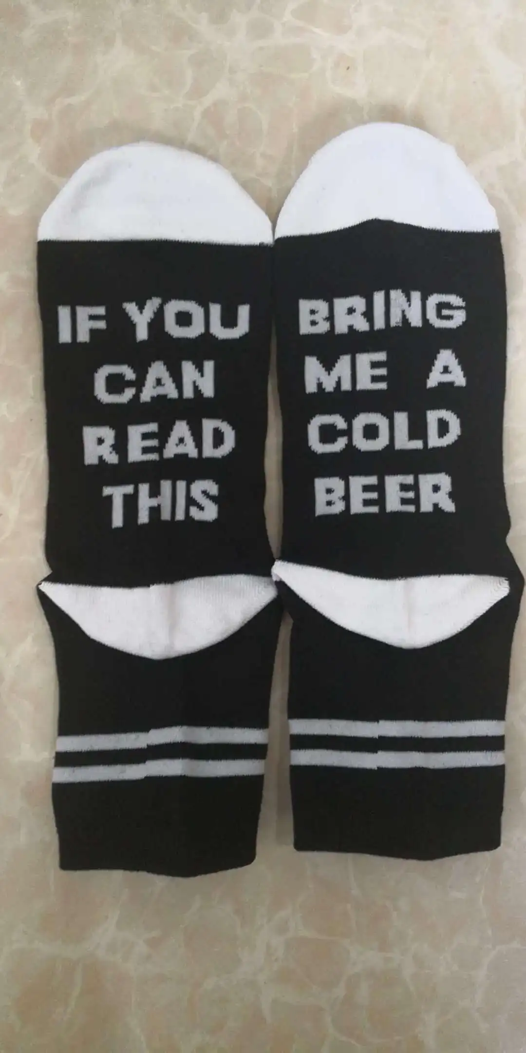 Men's and Women's English Letter Embroidered Cotton Medium Socks Wish