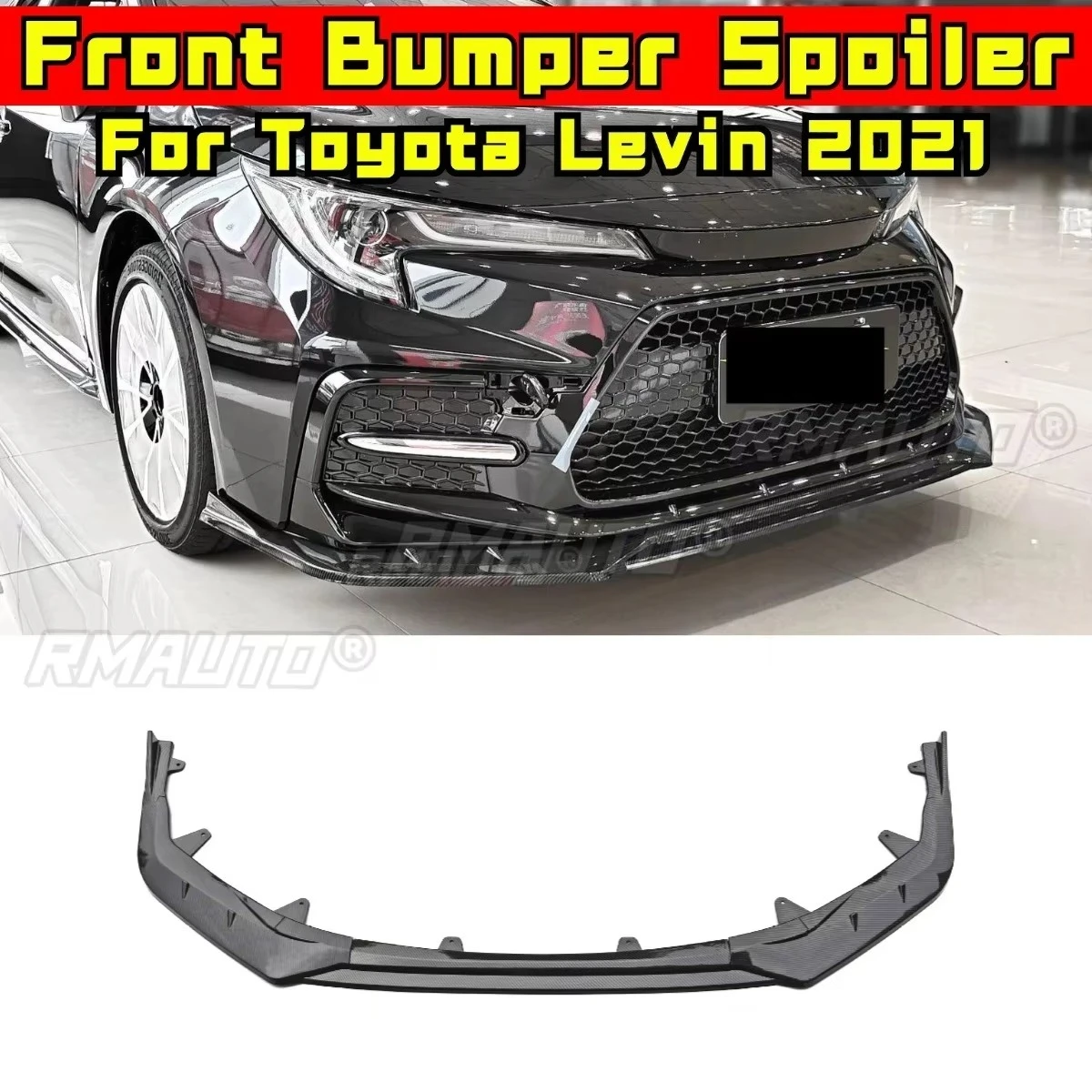 

Car Front Bumper Lip Diffuser Spoiler Glossy Black Modification Part for Toyota LEVIN 2021 Bumper Protector Car Accessories