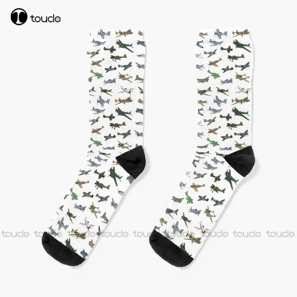 

Various Ww2 Airplanes Socks Thin Socks Women Cartoon Comfortable Best Girls Sports Unisex Adult Teen Youth Socks Custom Gift