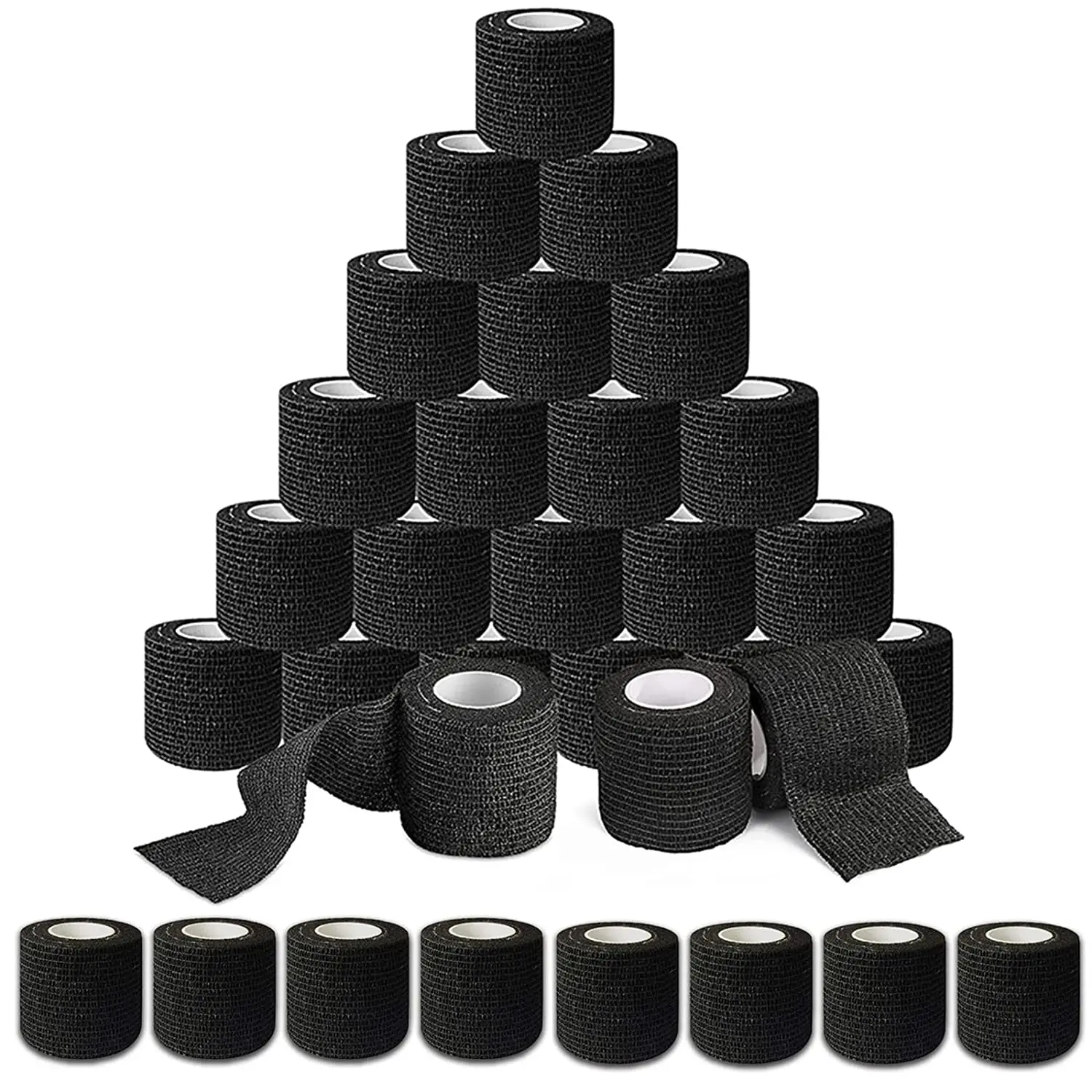 96/48/24/12/6 Black Tattoo Grip Bandage Cover Wraps Tapes Nonwoven Waterproof Self Adhesive Finger Protection Tattoo Accessories