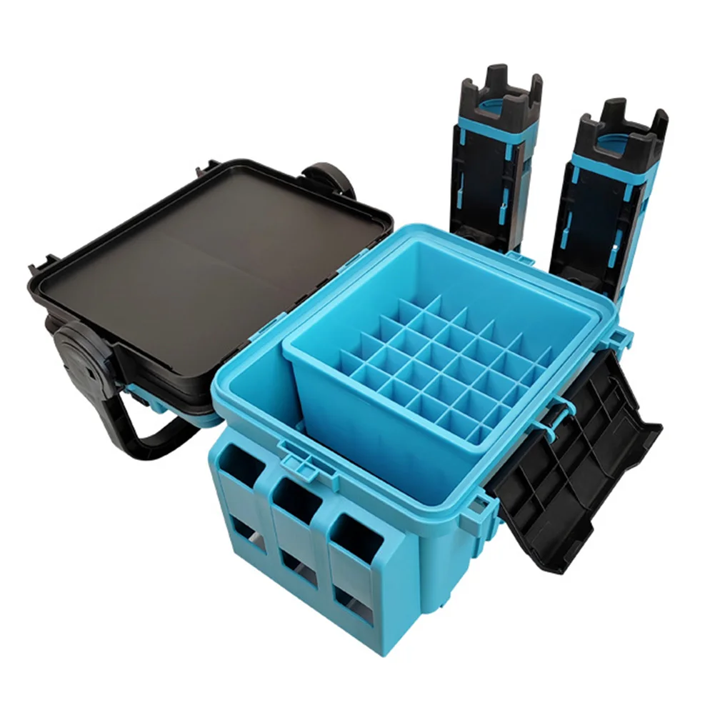 36 グリッドプラスチック釣りボックス排水穴付き裏地付きボックスタコエギ収納オーガナイザーボックス鯉釣りアクセサリー