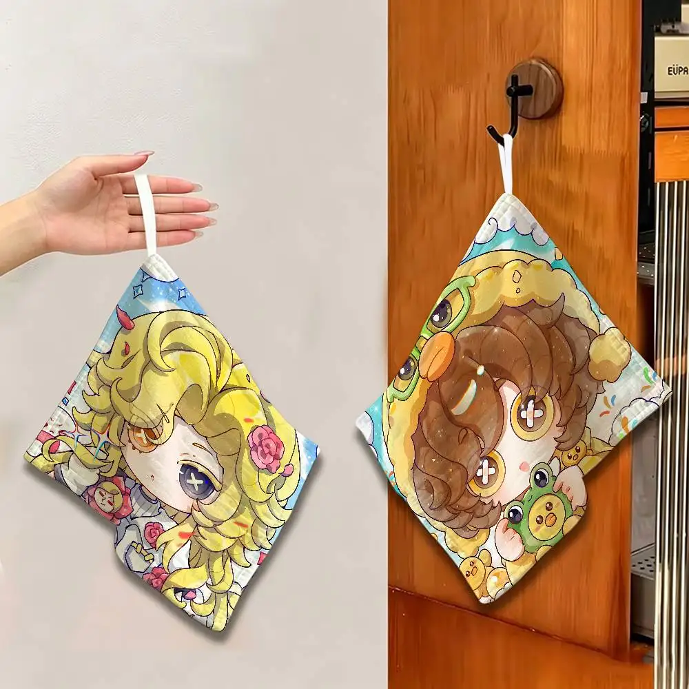 Game Anime I-Identity V Various Reusable Hanging Kitchen Towel, Polyester Cotton Soft Fabric for Office Home Daily Life