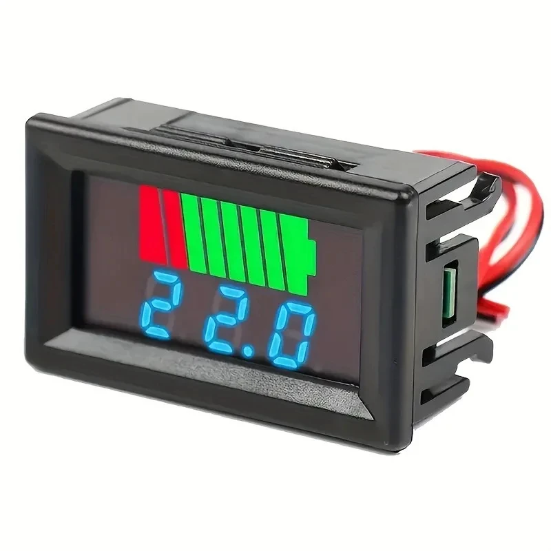 12V 24V 36V 48V 60V Auto Batterij Laadniveau Indicator Lithium Batterij Capaciteit meter Tester Display LED Tester Voltmeter