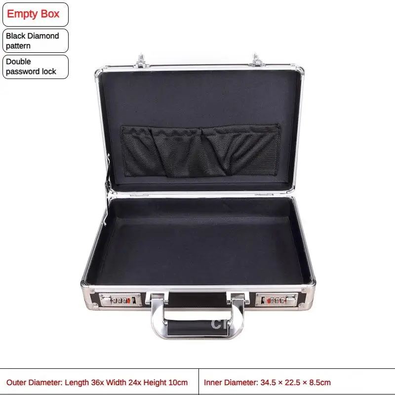 Portable Small Size Aluminum Toolbox with Lock and Password Suitc