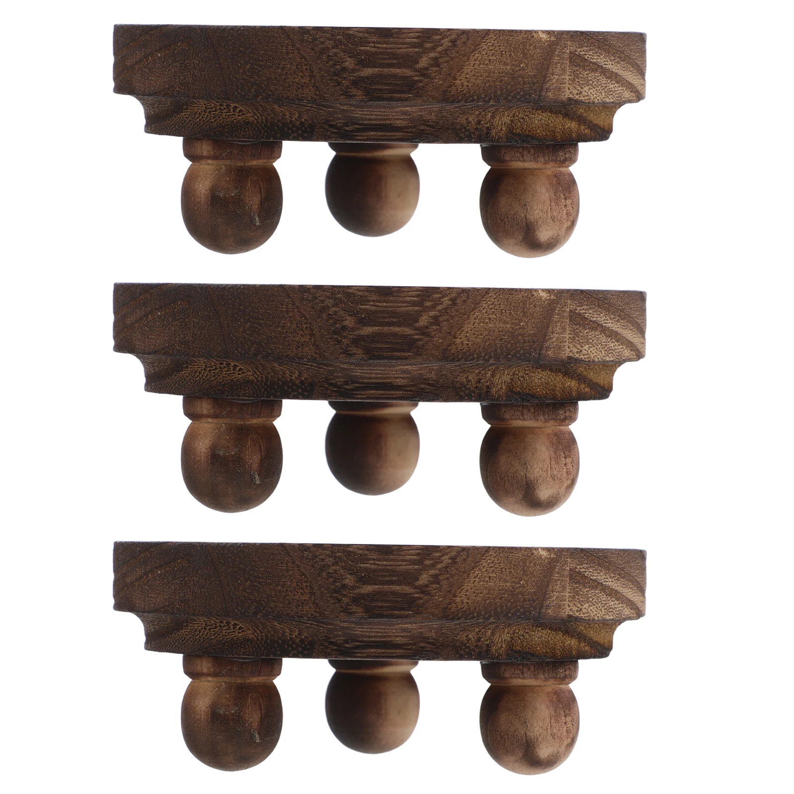 

3 Pcs Wooden Display Stand Home Decor Lifting Kitchen Counter Pedestal Decorative Riser Cup