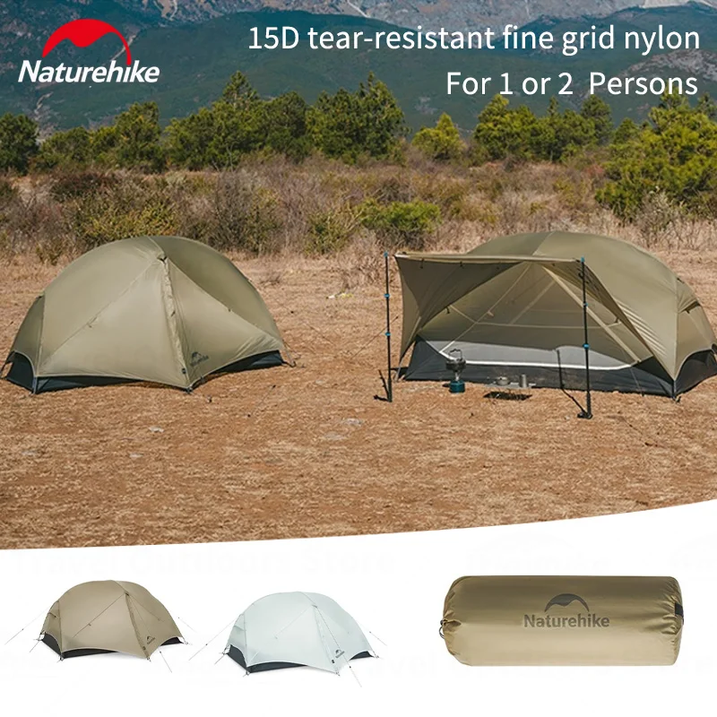 Naturehike Mongar UL Zelt Camping Outdoor Reise 15D Wasserdichtes Ultraleichtes Rucksackzelt für 1-2 Personen