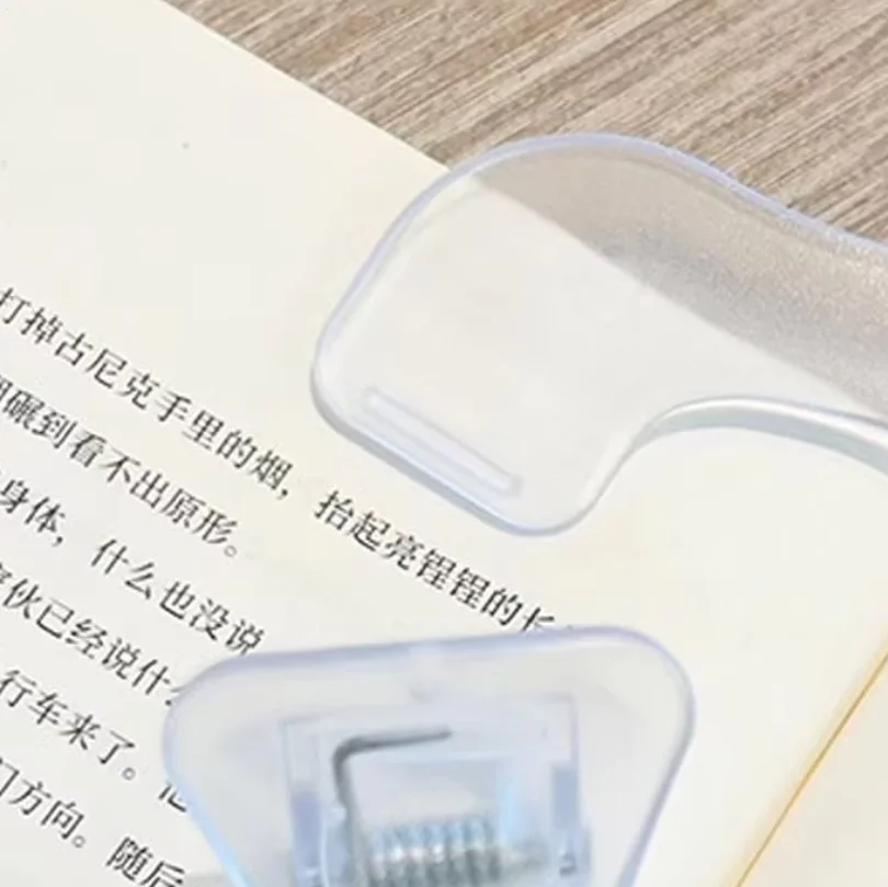 Transparent Plastic Book Clip Reading Aid Fixed Book Holder Bookmarks Practical Note Holder Book Opener Holder For Students