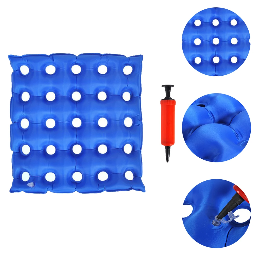 

1 Set Ergonomic Hollow Inflatable Seat Cushion Pressure Relief Anti-Spill Office Wheelchair Pad Comfort Travel Cushion Airplane