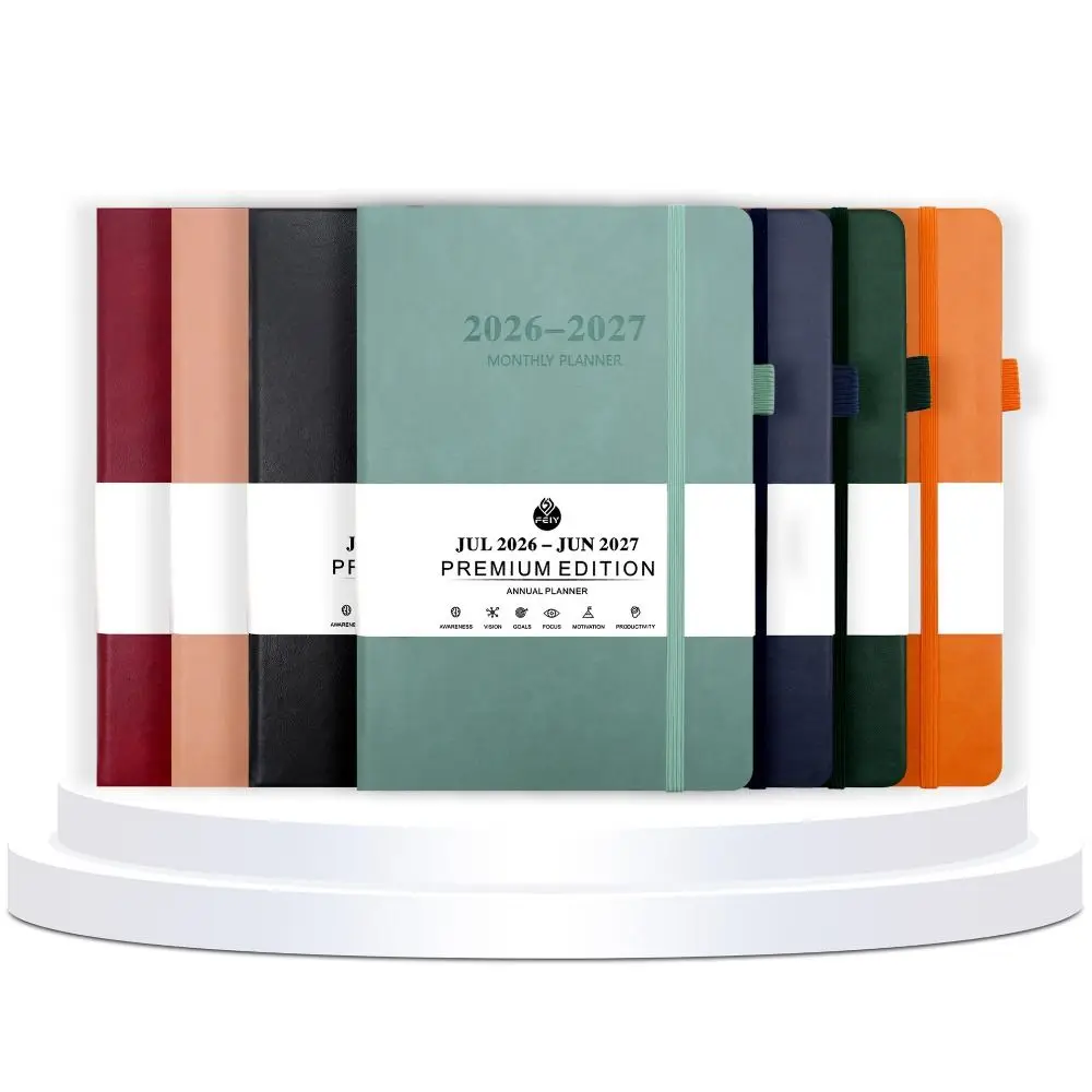 

English 2026 Schedule Planner Notepad 12 Months Wear-resistant A5 Agenda Planning Notebook Portable Simple