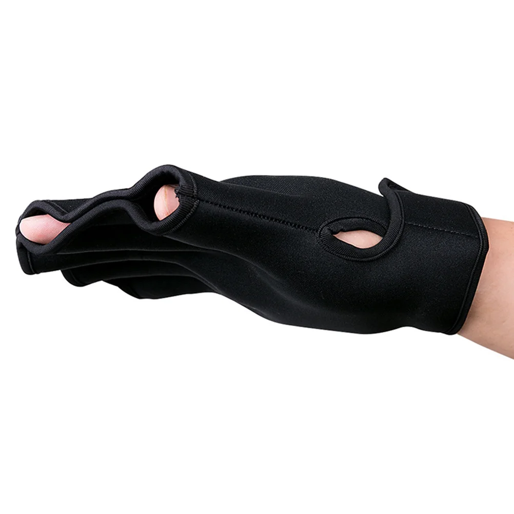

1 Pair Webbed Gloves For Swimming Swim Training Aquatic Resistance Gloves Upper Body Workout Paddle Diving Gear Size L Black