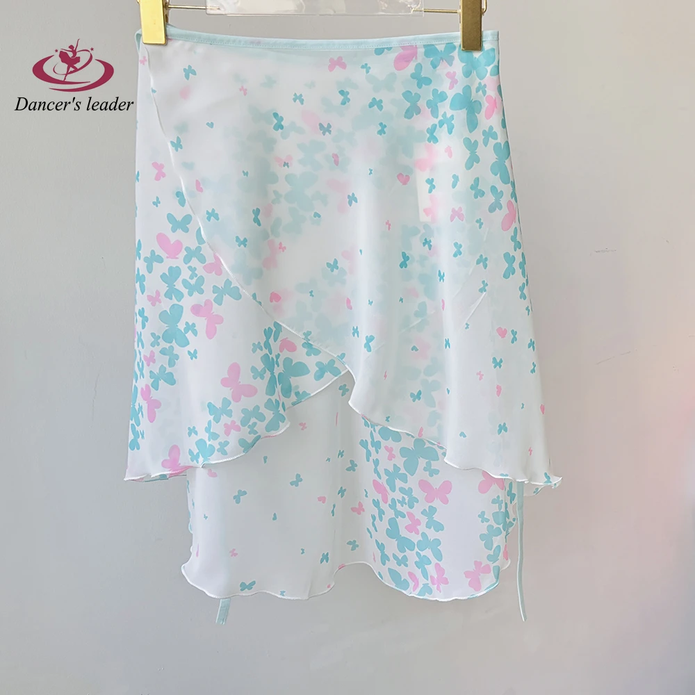 Robe de ballet, robe florale papillon bleu, robe de danse pour femme, robe d'entraînement de gymnastique, costume de ballet adulte, robe lyrique