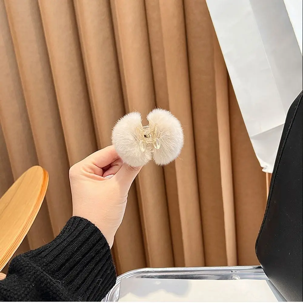 Winter Solid Color Leopard Print High Ponytail Fixed Clip Korean Style Hair Clip Small Hairpin Child Headwear  Hair Claw