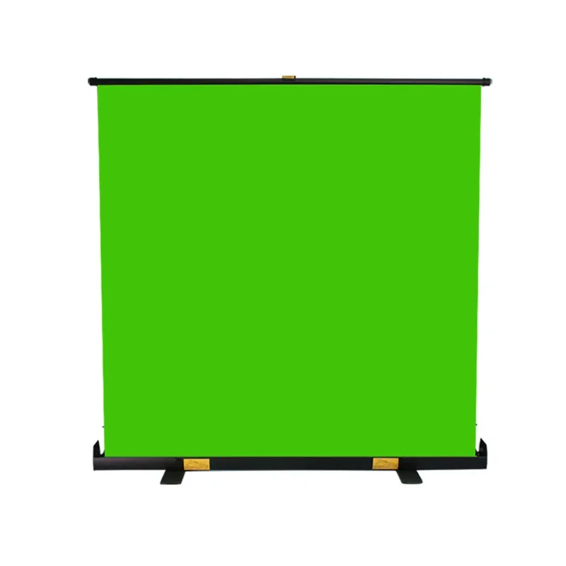 200cmx150cm Large Collapsible Green Backdrop Portable Retractable Panel Photo Green Background with Stand for Video Conference