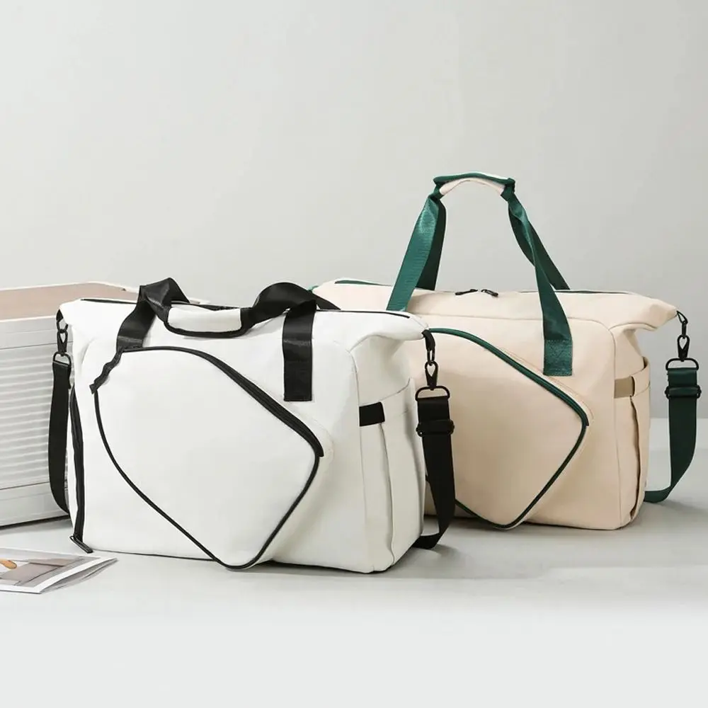 

Nylon Pickleball Racket Shoulder Bag Large Capacity Waterproof Pickleball Paddle Bag with Shoe Compartment Adjustable Strap