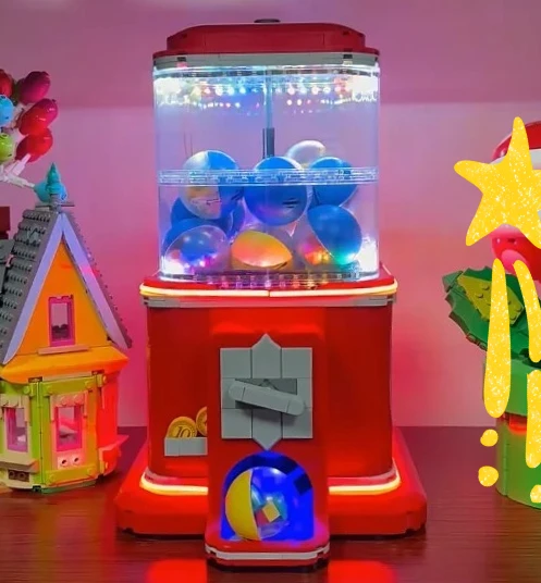 

Новинка 2025 года, креативные идеи, набор торгового автомата, строительные блоки, игры с монетоприемником, кирпичные игрушки, подарки на день рождения для девочек и мальчиков, 1343 шт.