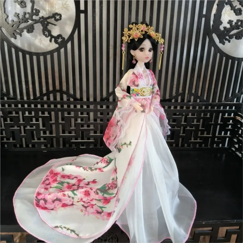2026 新中国風 30 センチメートル漢服人形おもちゃ中国古代衣装女の子の人形子供の古代スタイルの人形ギフト用 LI936