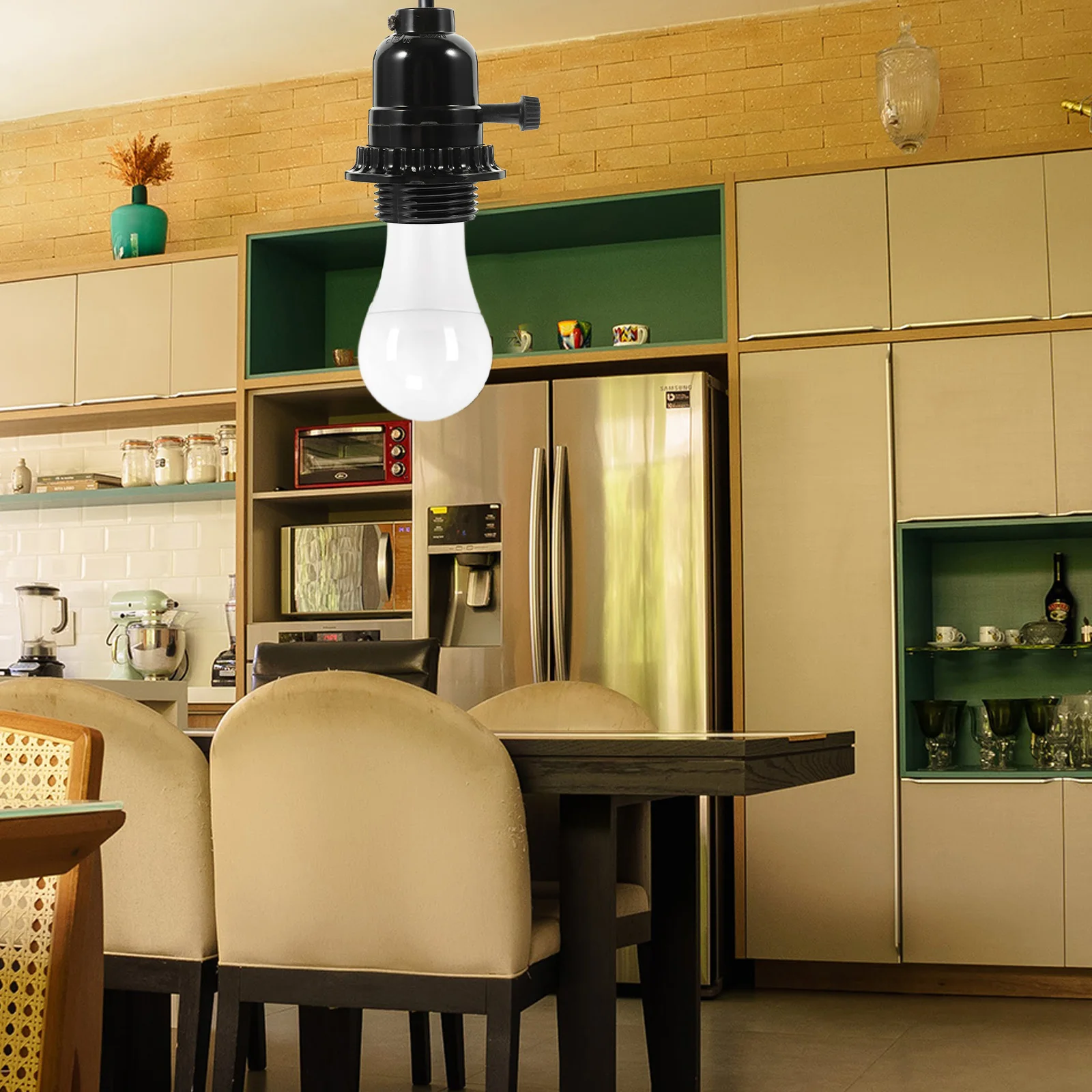 

2pcs E26/E27 Lamp Bakelite Light Vintage Style Heat Resistant Socket For Diy Pendant Lighting Projects Industrial