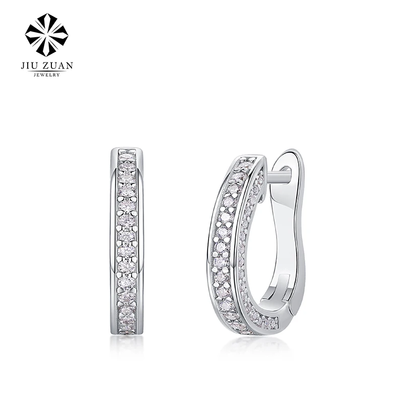 

Элегантные женские серьги-кольца из муассанита — серебро S925 с бриллиантовыми акцентами цвета D, отлично подходят для повседневного ношения и особых случаев.