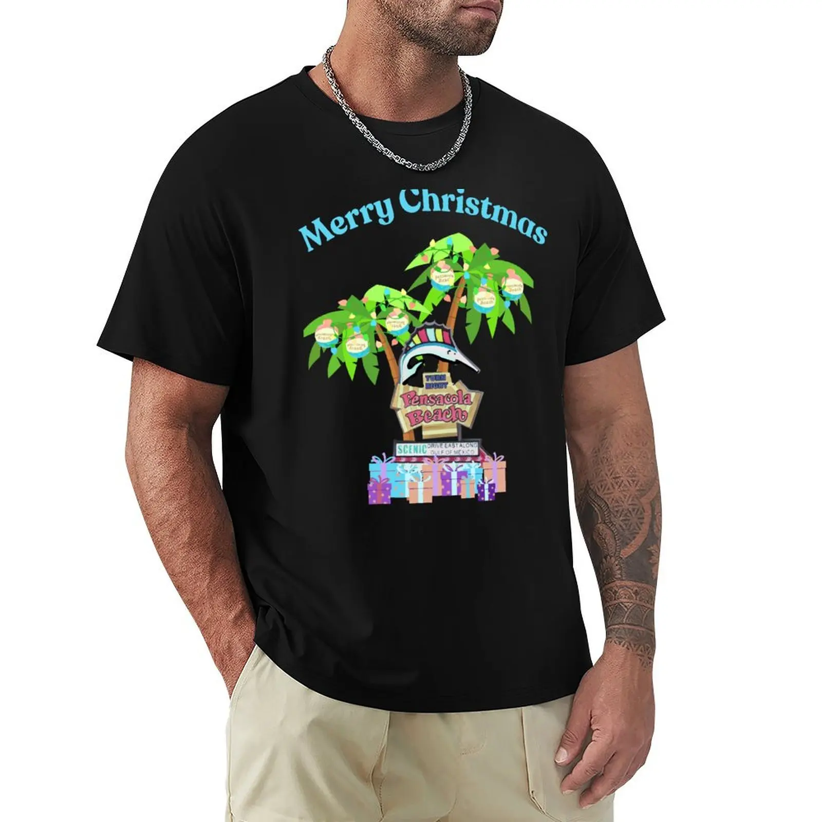 

Pensacola Christmas T-Shirt graphic tee shirt summer shirt oversized t shirt men
